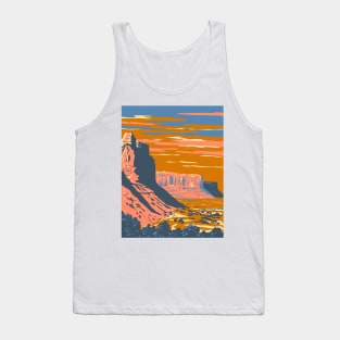 San Rafael Reef in Emery County Central Utah USA WPA Art Poster Tank Top